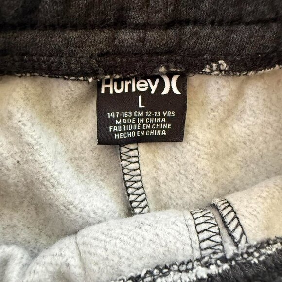 New Hurley Big Boys Fleece Pants - Color Black Heather - Size L - Picture 3 of 4